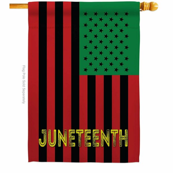 Guarderia 28 x 40 in. Juneteenth American Black History Double-Sided Vertical House Flags -  Banner Garden GU3916586